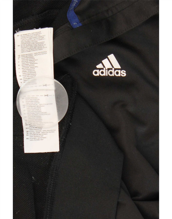Adidas Herren Climalite Zip Hoodie Pullover Medium Schwarz Colourblock Polyester