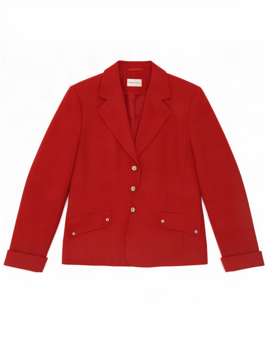 Frank Eden Damen-Blazerjacke mit 3 Knöpfen, UK 14, Größe L, Rot, Polyester