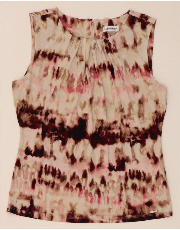 Calvin Klein Damen Bluse Top UK 12 Medium Mehrfarbig Tie Dye