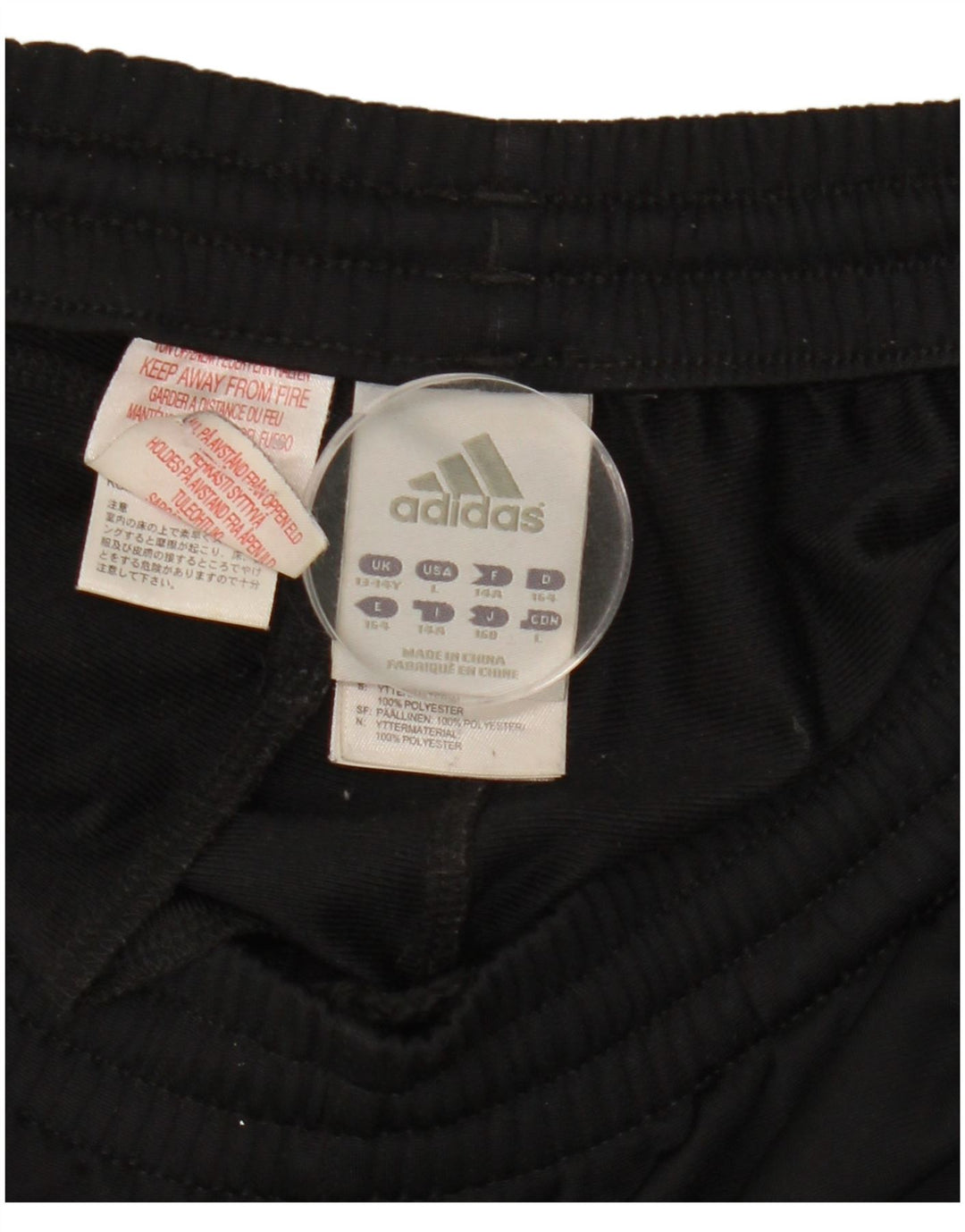 Adidas Jungen-Trainingshose, Jogginghose, 13–14 Jahre, schwarzes Polyester