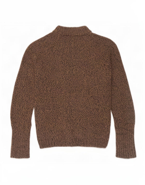 Rollkragenpullover für Damen von Zara, Gr. 10, klein, braun meliert, Acryl