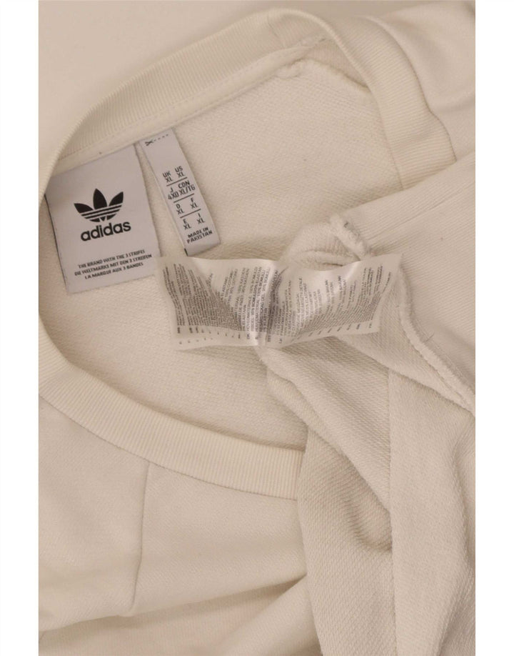 Adidas Herren Sweatshirt Pullover XL Weiße Baumwolle