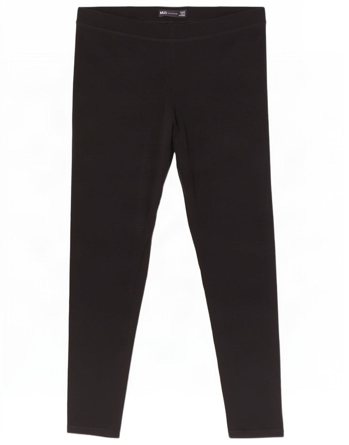 Marks & Spencer Damen Leggings UK 12 Mittelschwarze Baumwolle