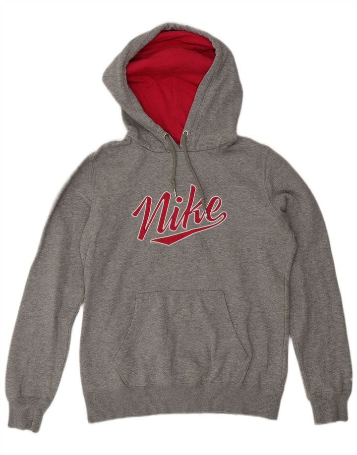 Nike Herren-Kapuzenpullover mit Grafik, mittelgraue Baumwolle