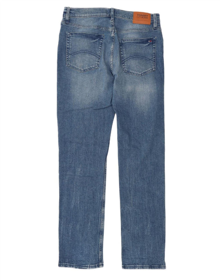 Tommy Hilfiger Herren Straight Jeans W34 L34 Blaue Baumwolle