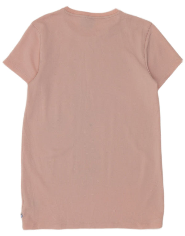 Adidas Womens Graphic Loose Fit T-Shirt-Kleid UK 10 Small Pink Sports