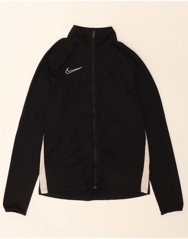 Nike Herren-Dri-Fit-Trainingsanzug-Top-Jacke, mittelschwarzes Farbblock-Polyester