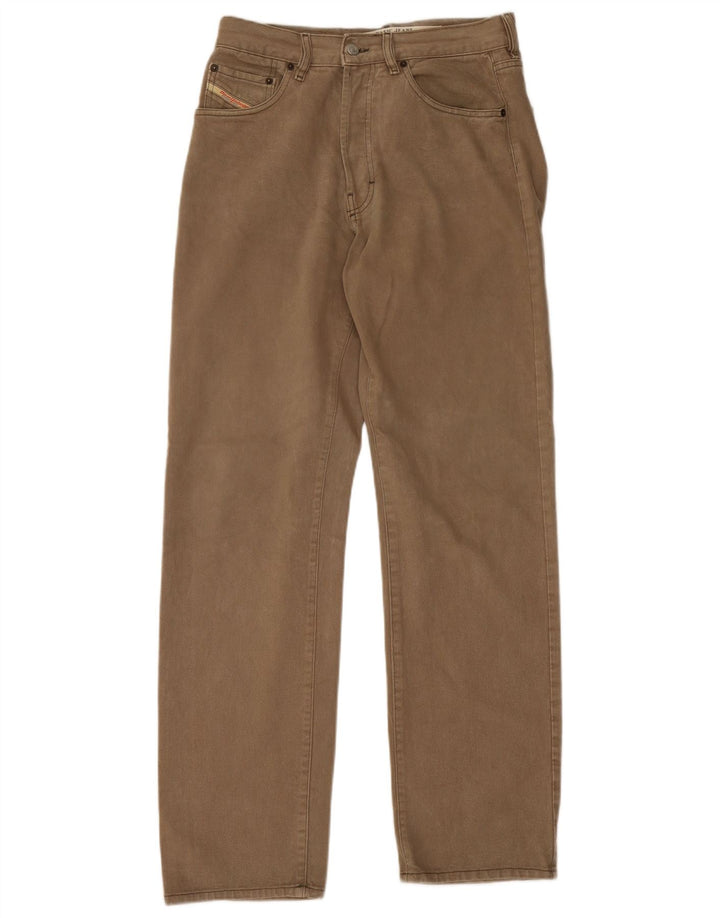 Diesel Herren Straight Jeans W32 L33 Braune Baumwolle