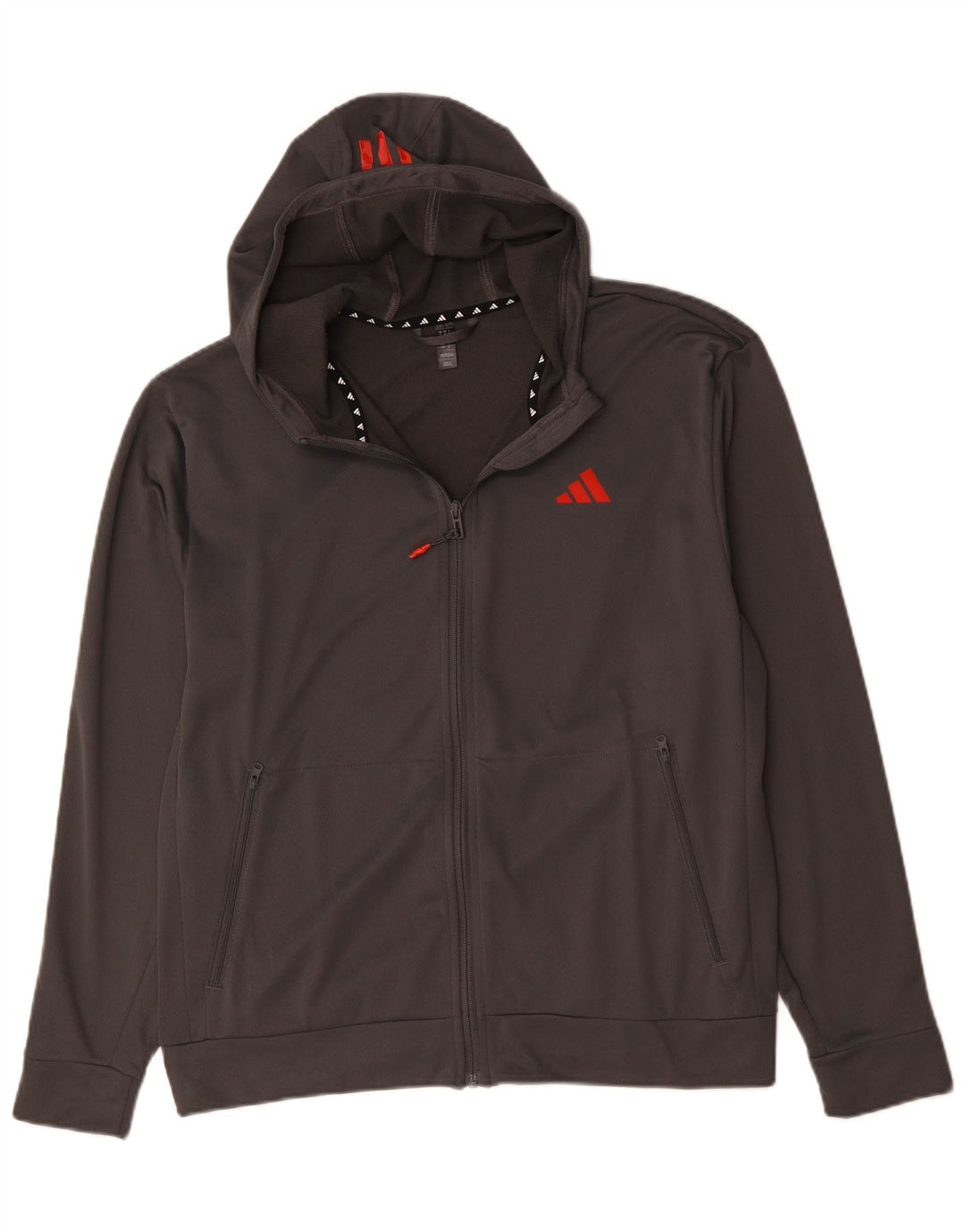 Adidas Herren Aeroready Zip Hoodie Pullover Mittelgraues Polyester