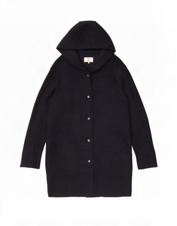 Zara Damen Kapuzenmantel UK 12 Medium Marineblau