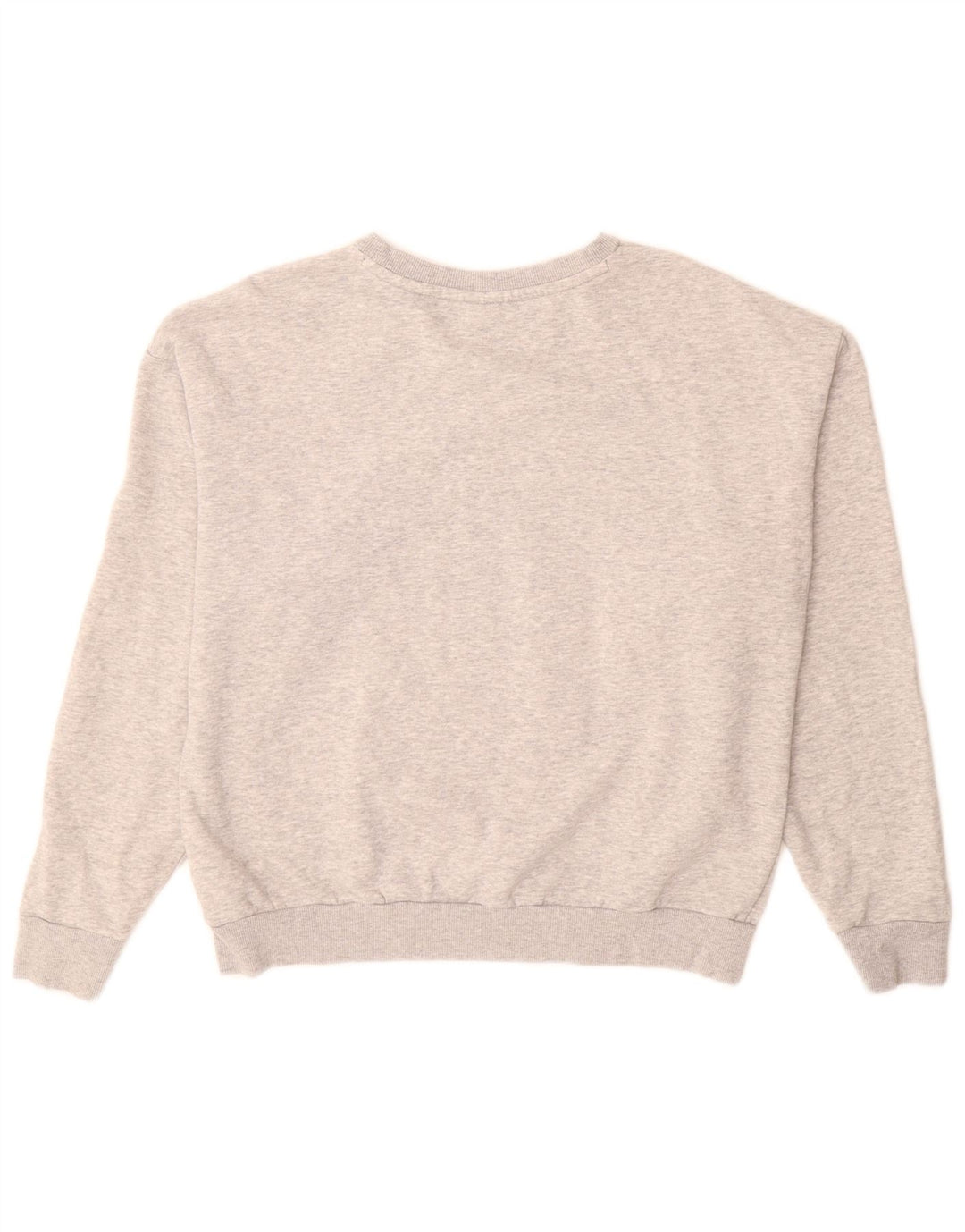 PUMA Damen Graphic Sweatshirt Pullover UK 14 Mittelgrau gefleckte Baumwolle
