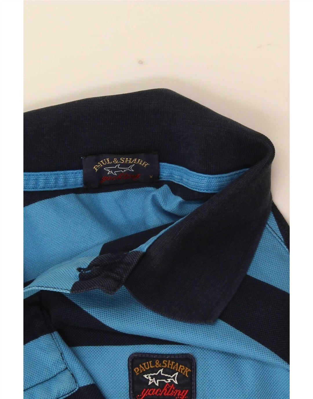 Paul & Shark Herren Poloshirt Mittelblau gestreift