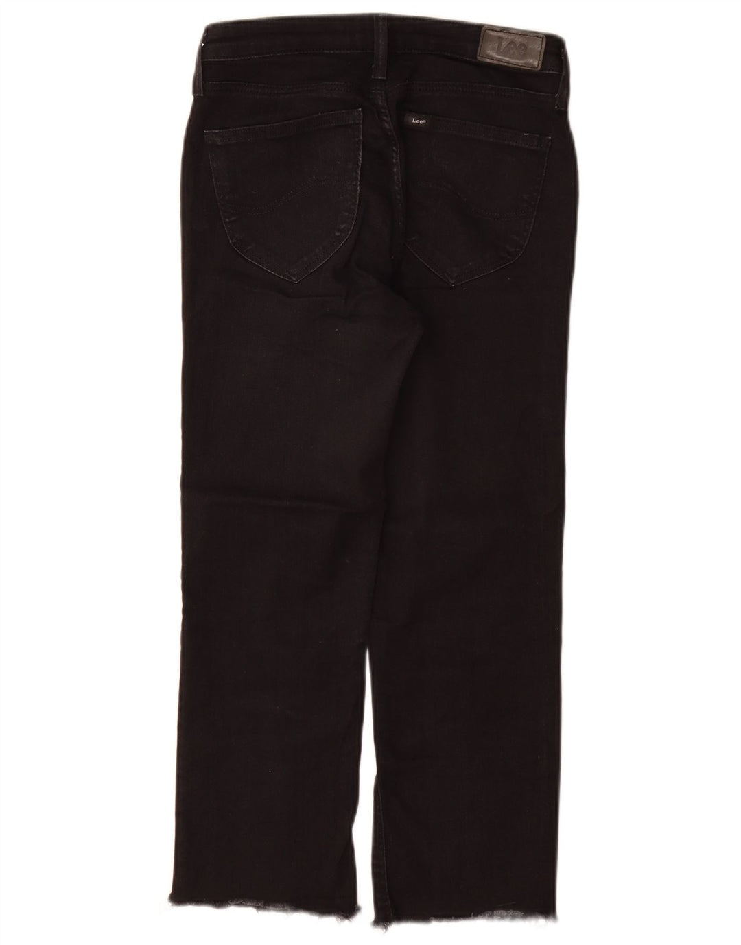 Lee Damen Marion Straight Jeans W27 L25 Schwarze Baumwolle