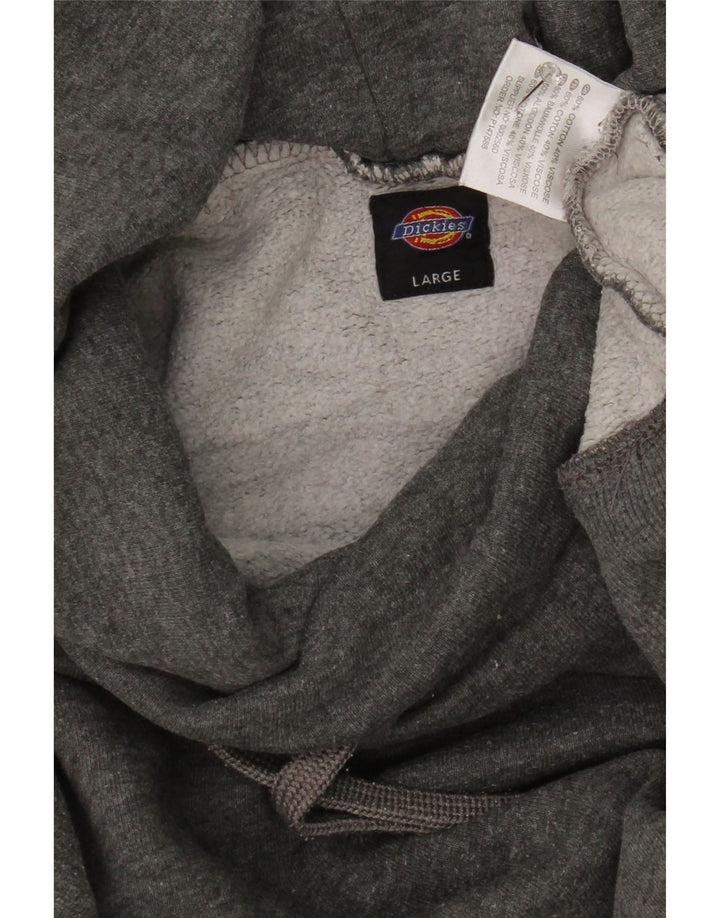 Dickies Damen-Sweatshirt-Pullover UK 16 Large Graue Baumwolle