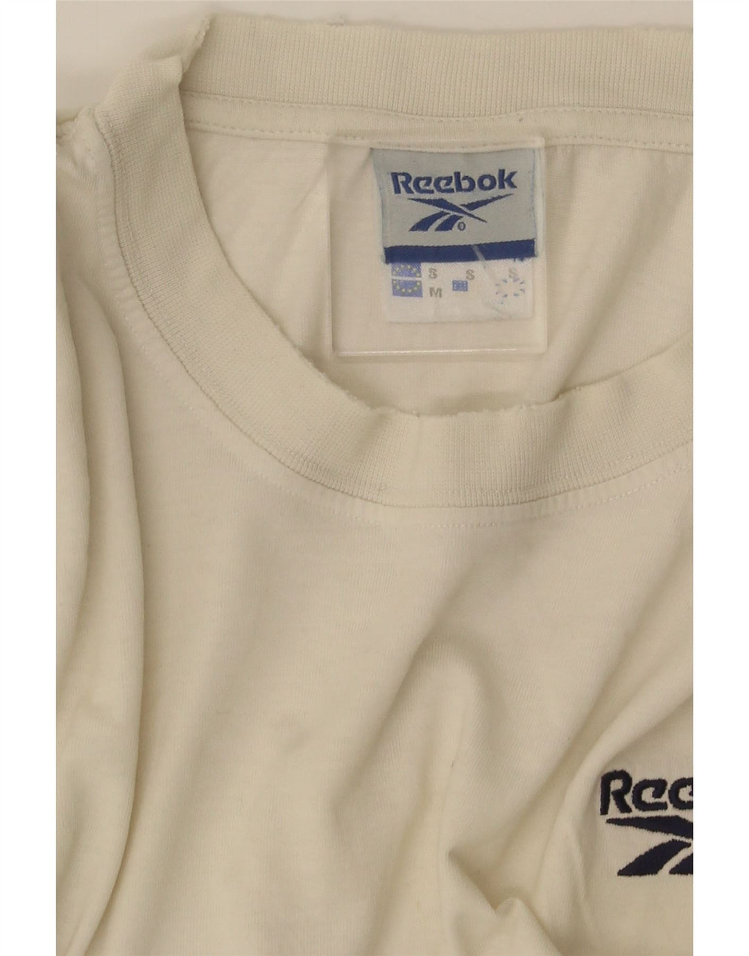 Reebok Herren Loose Fit T-Shirt Top Small Weiß