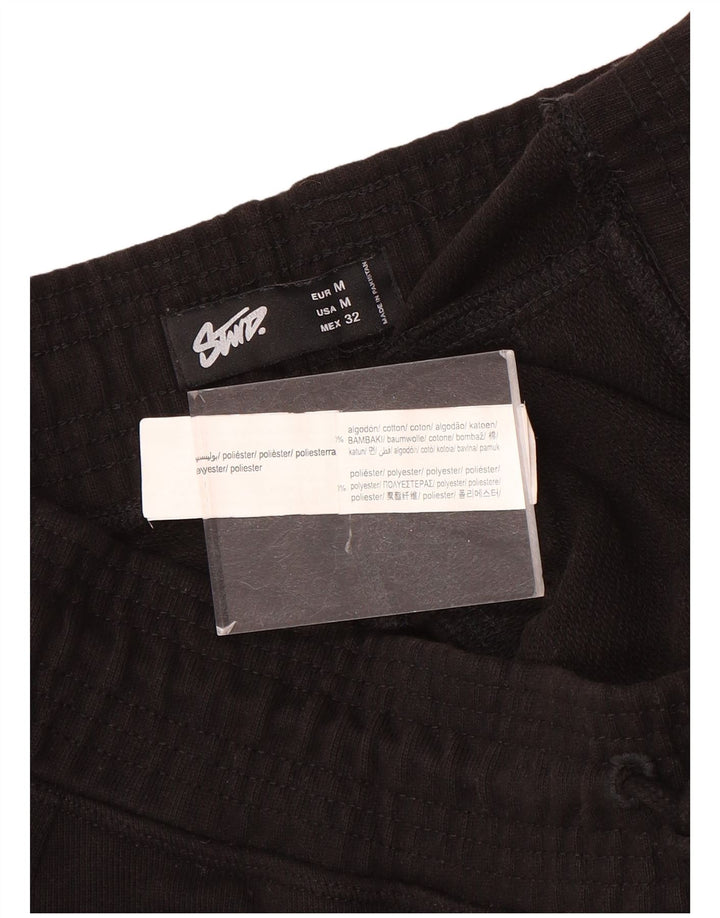 Pull & Bear Herren-Sportshorts aus mittelschwarzer Baumwolle
