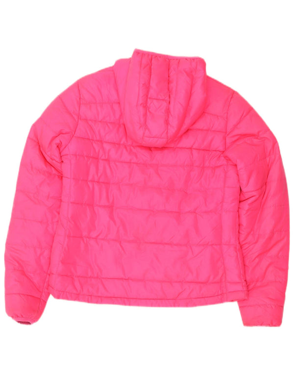 Diadora Wattierte Jacke mit Kapuze für Mädchen, 13–14 Jahre, Rosa, Polyester