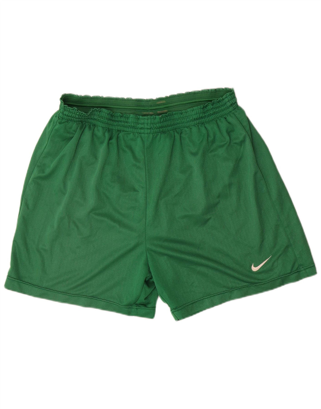 Nike Herren-Sportshorts XL, grünes Fischgrätenmuster aus Polyester