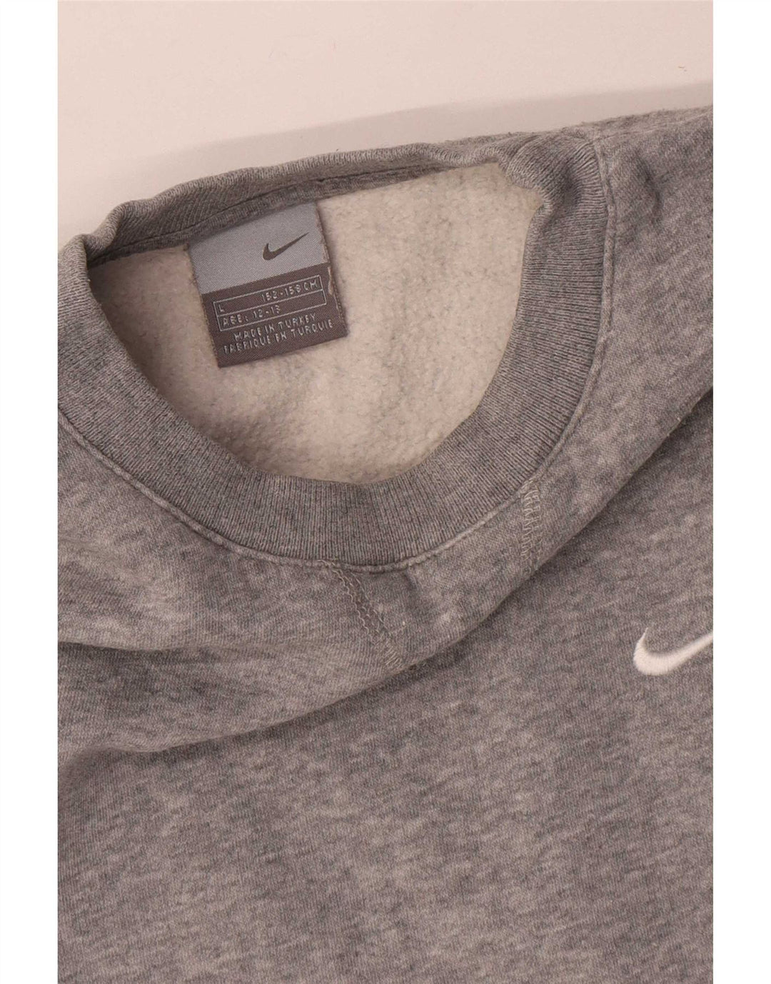 Nike Sweatshirt-Pullover für Jungen, 12–13 Jahre, groß, grau gefleckte Baumwolle