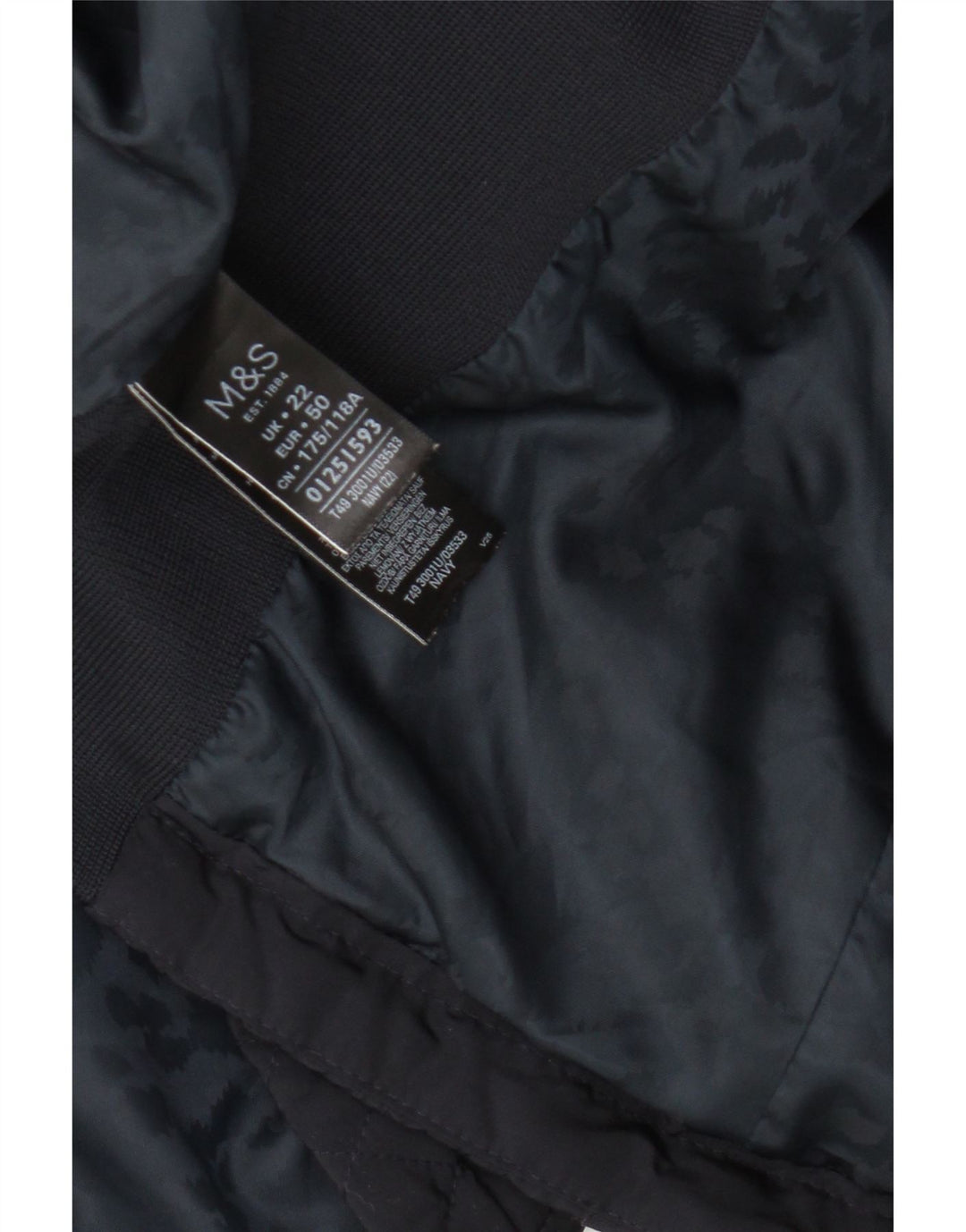 Marks & Spencer Damen Steppjacke UK 22 3XL Marineblau Polyester