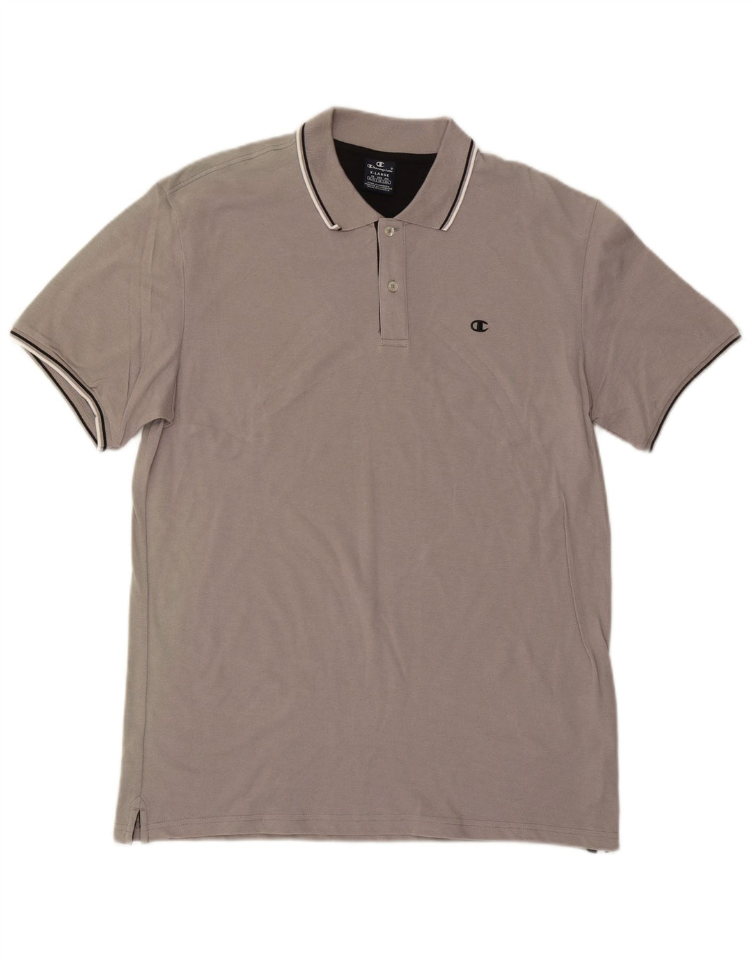 CHAMPION Herren Poloshirt XL Grau Baumwolle