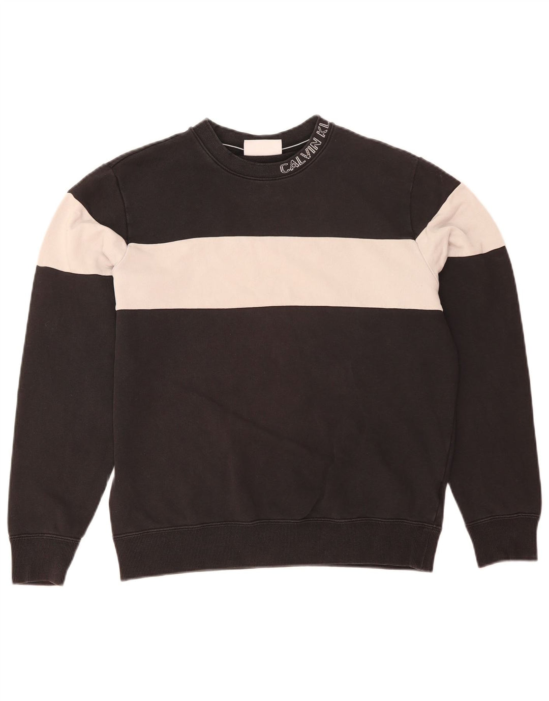 Calvin Klein Jeans Herren-Sweatshirt mit Grafik, Mittelschwarz, Farbblock