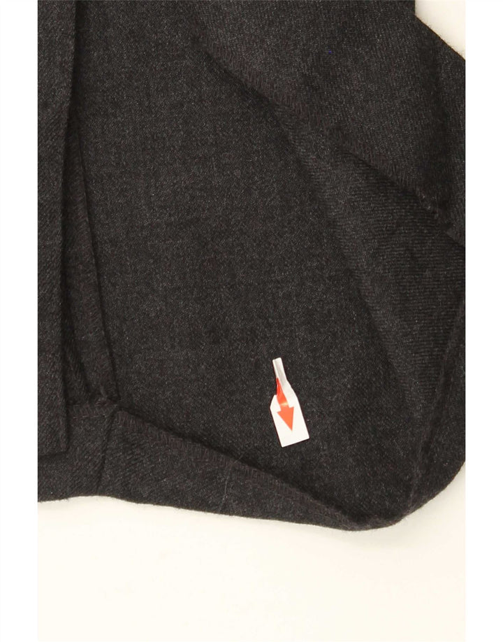 Vintage Damen Midirock UK 12 Medium W27 Graue Wolle
