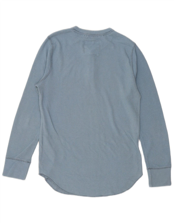 Hollister Herren-Oberteil, langärmelig, klein, blau, Baumwolle