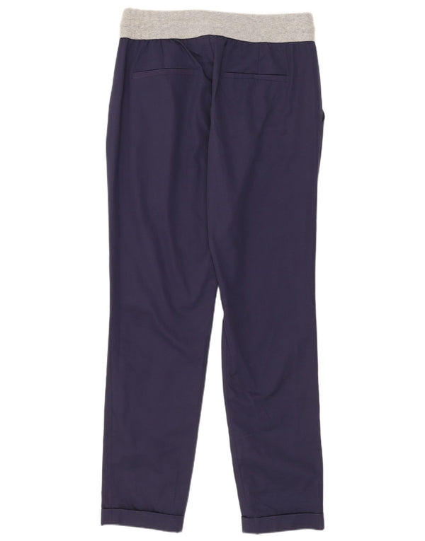 Zara Damen-Trainingshose, UK 12, mittlere marineblaue Colourblock-Baumwolle