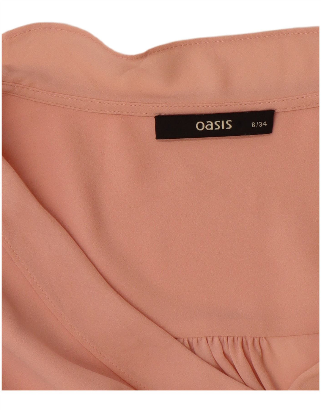 Oasis Langarm-Blusenoberteil für Damen UK 8 Smal Pink