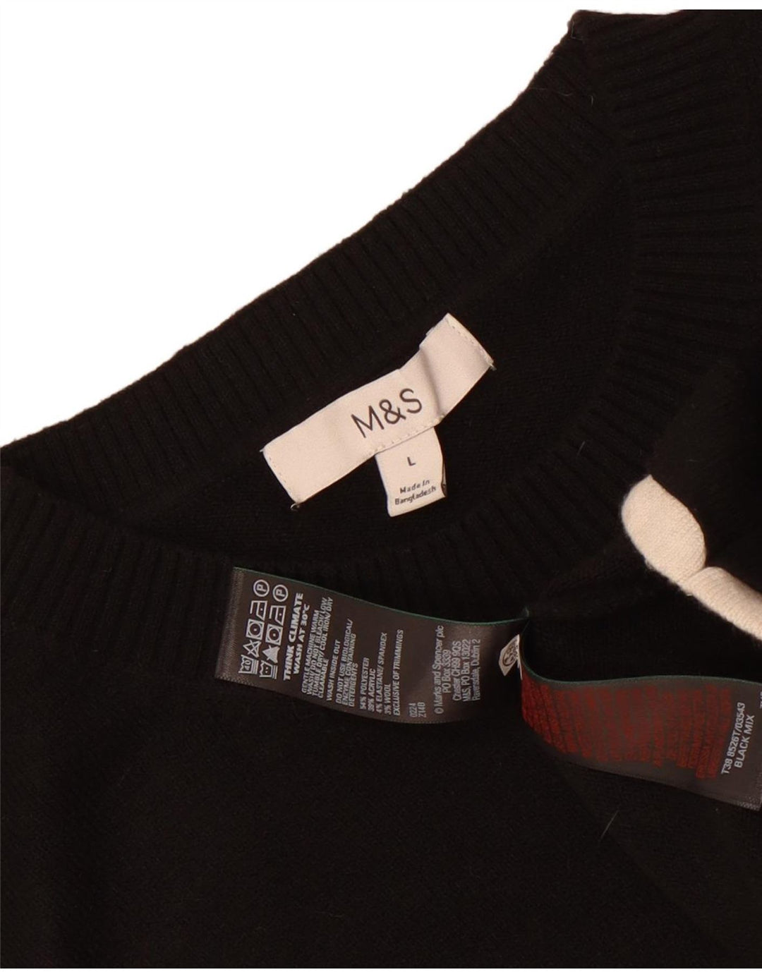 Marks & Spencer Herren Weste Tank Top Large Schwarz Polyester