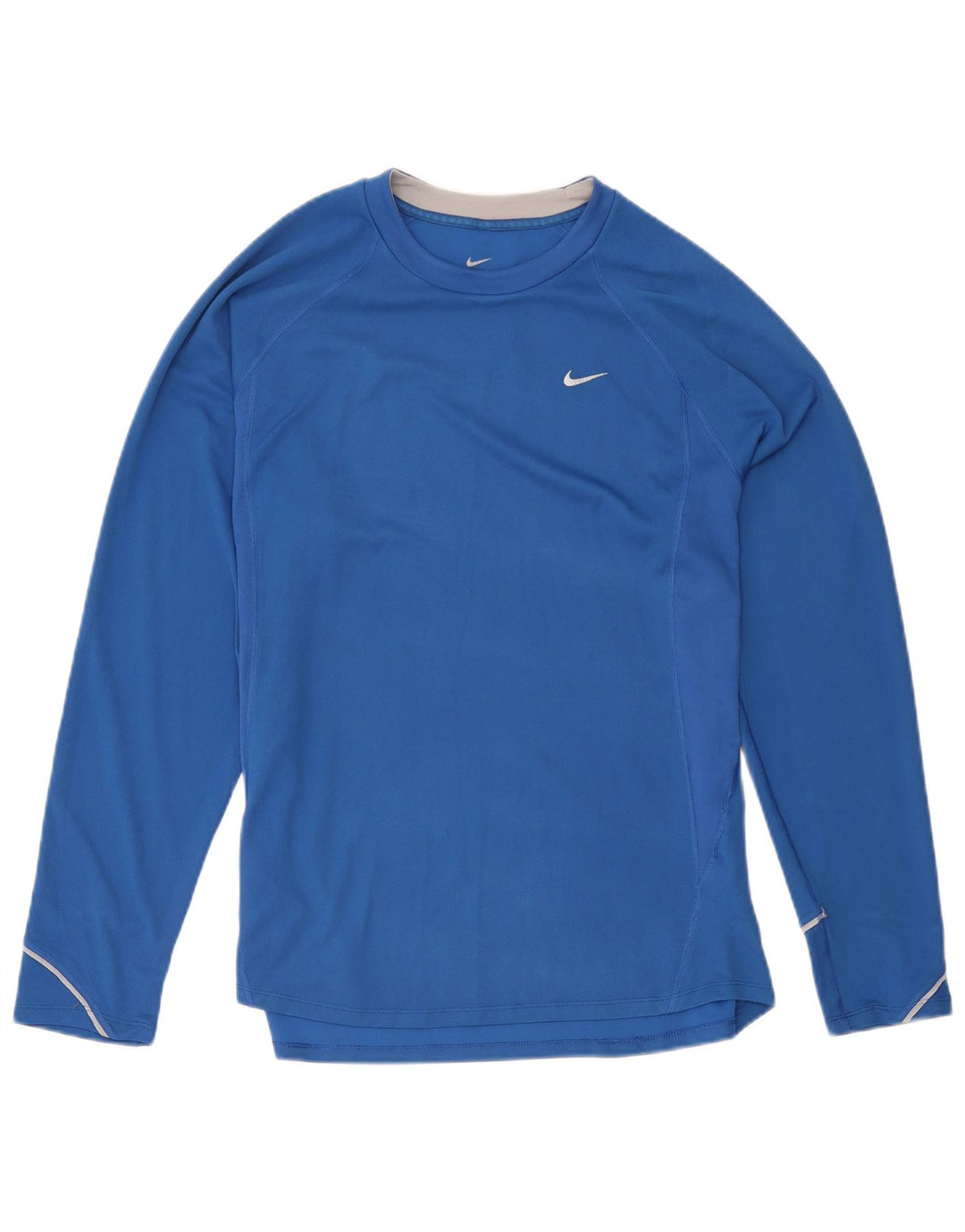 Nike Damen Dri Fit Top Langarm UK 20/22 XL Blau Polyester