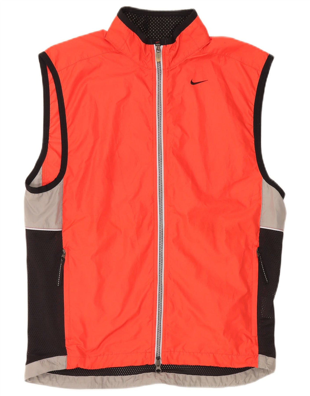NIKE Herren Ärmelloses Trainingsjacke Oberteil Mittel Orange Farbblock