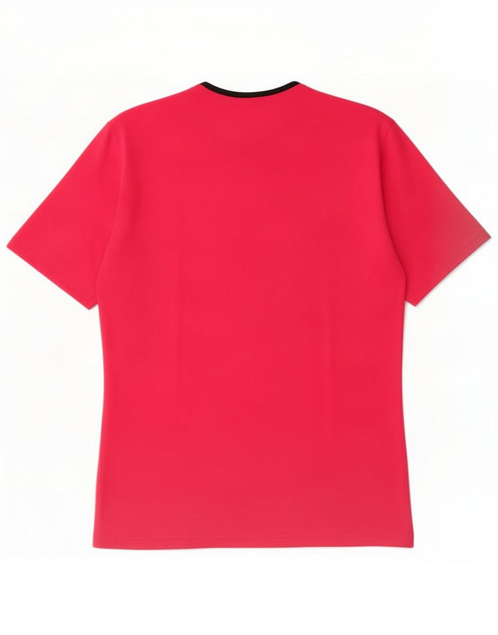 Adidas Herren Climalite T-Shirt Top Mittelrosa Farbblock Polyester