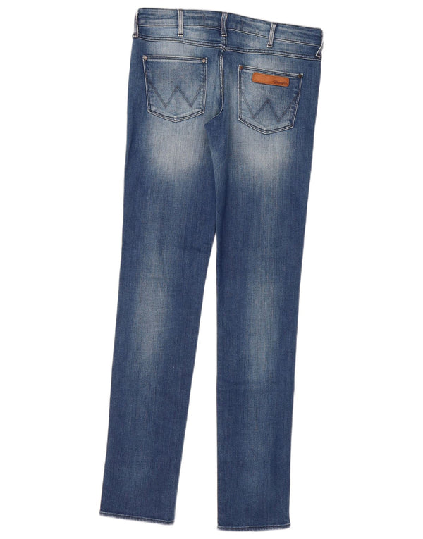 Wrangler Damen Molly Slim Jeans W28 L34 Blaue Baumwolle