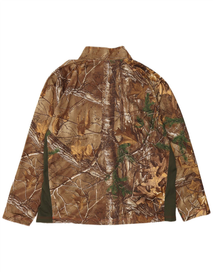 UNDER ARMOUR Herren Cold Gear Pullover-Trainingsanzugoberteil 2XL Braun Farbblock