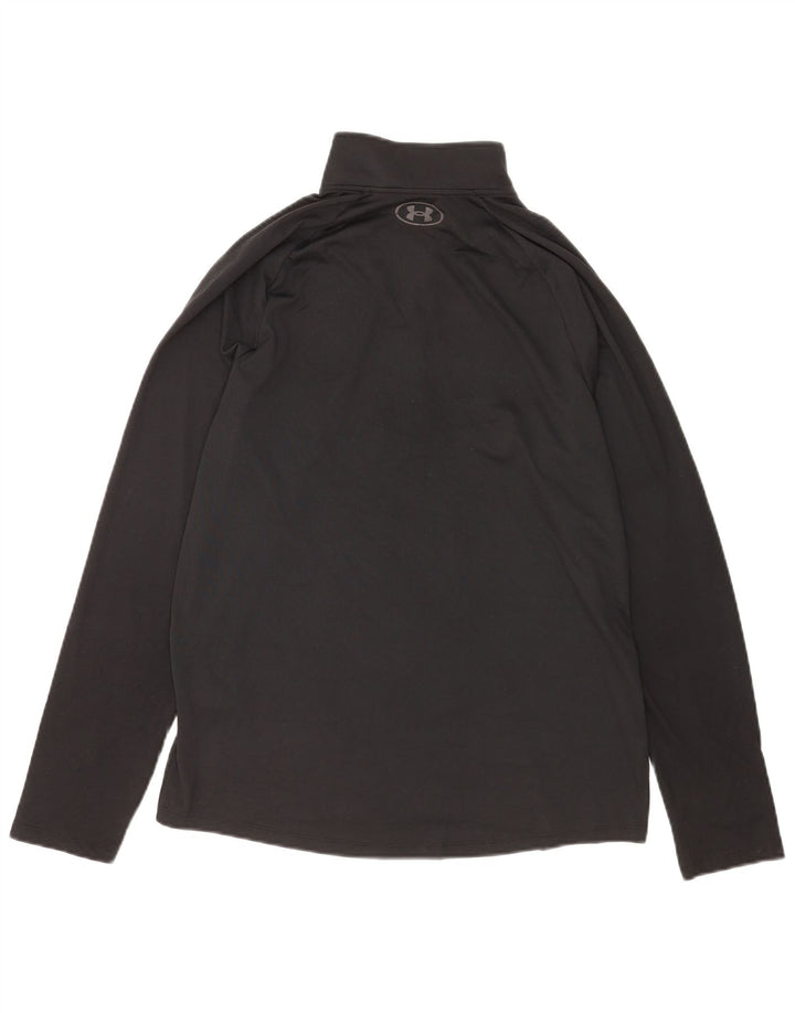 Under Armour Herren-Pullover-Trainingsanzugoberteil mit Reißverschluss und Halsausschnitt, Mittelschwarzes Polyester