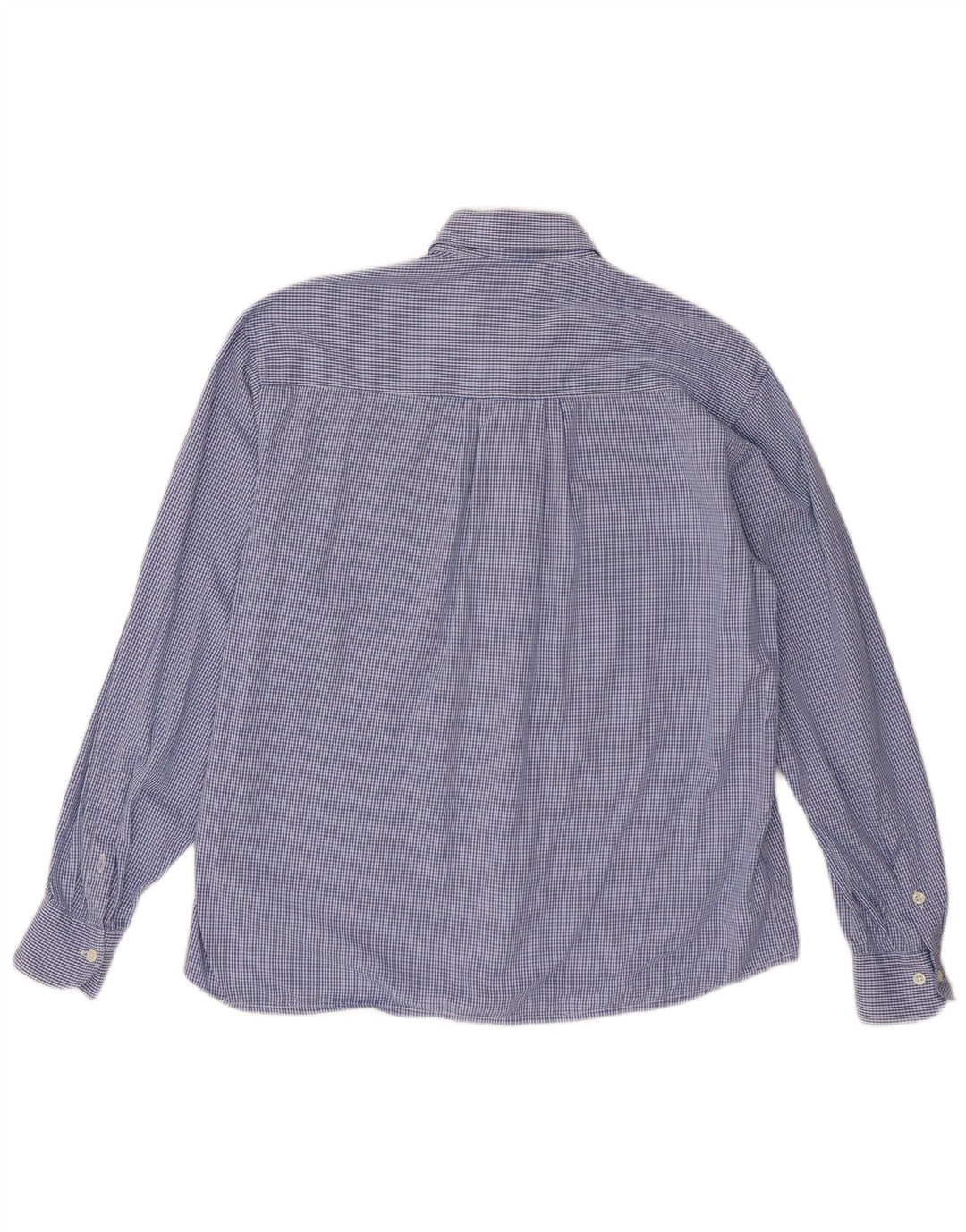 Emmanuel Schvili Damen Langarm-Hemd, normal, UK 18, XL, blauer Gingham