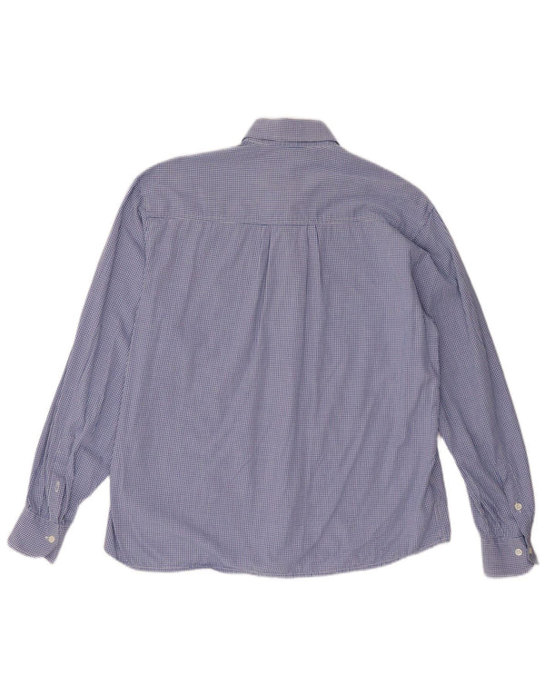 Emmanuel Schvili Damen Langarm-Hemd, normal, UK 18, XL, blauer Gingham