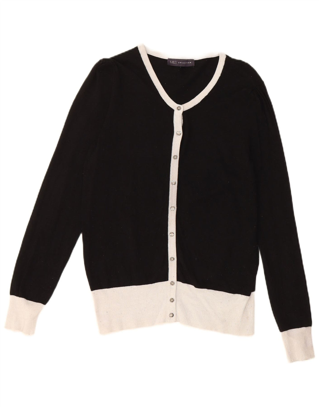 Marks & Spencer Damen-Cardigan-Pullover UK 10 Samll Black Colourblock