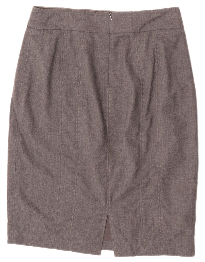 Armani Collezioni Damen Bleistiftrock IT 42 Medium W28 Grau