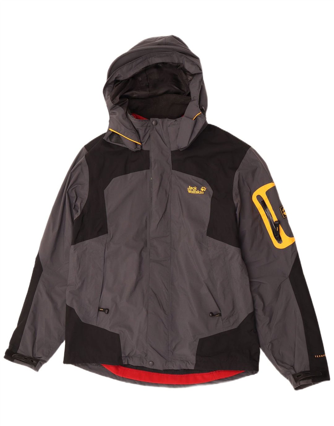 Jack Wolfskin Herren Windjacke UK 40/42 Large Grau Colourblock