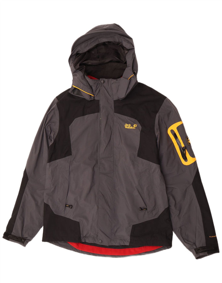 Jack Wolfskin Herren Windjacke UK 40/42 Large Grau Colourblock