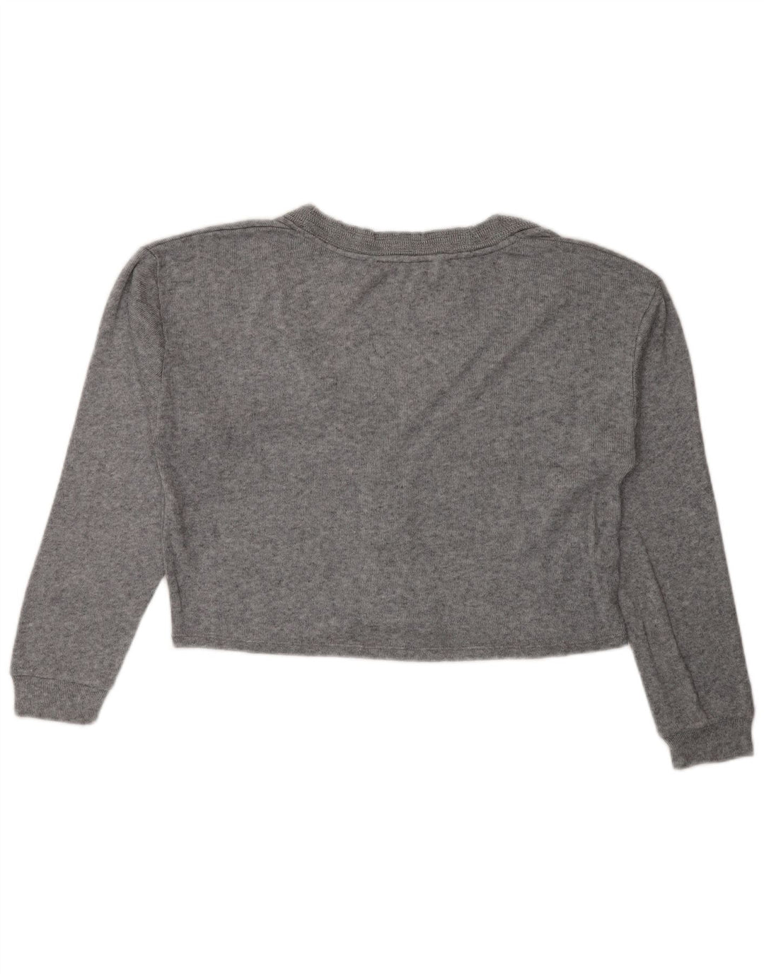 Zara Damen Crop Oversized Cardigan Pullover UK 10 Small Grau