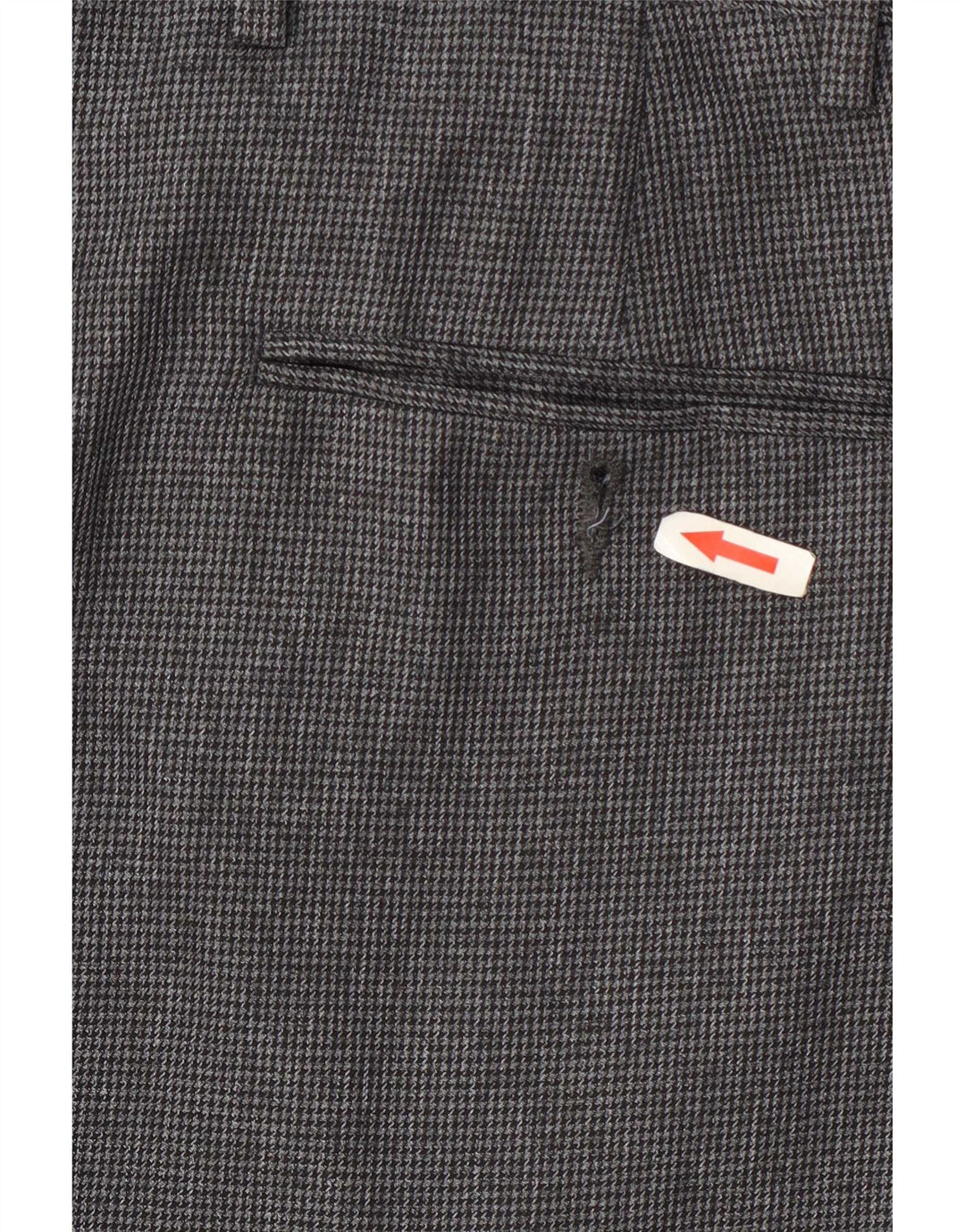 Marks & Spencer Herren-Anzughose, normal, W38, L29, Grau mit Hahnentrittmuster