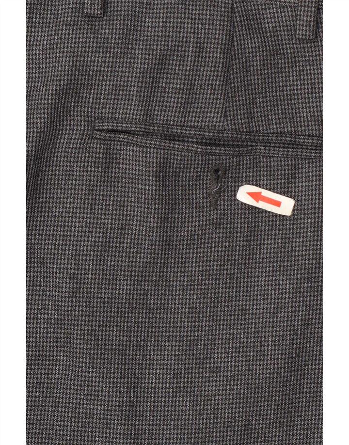 Marks & Spencer Herren-Anzughose, normal, W38, L29, Grau mit Hahnentrittmuster