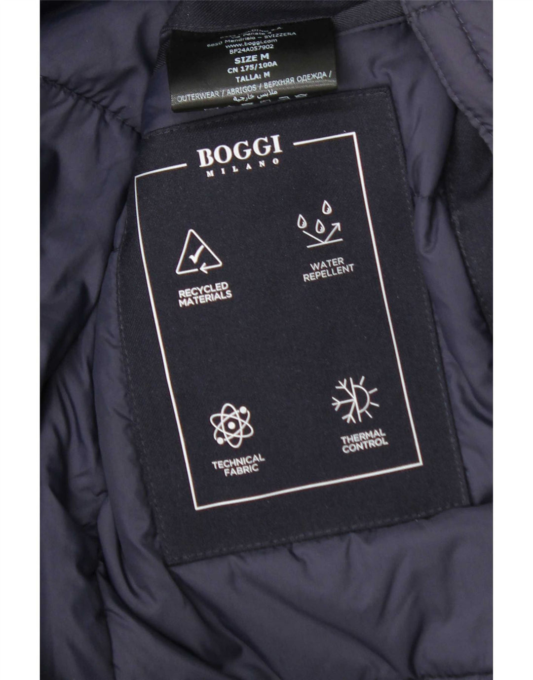 Boggi Herren-Windbreaker-Mantel UK 38 Mittelmarineblaues Polyester