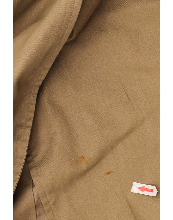 Vintage Damen Longline Übergroßer Trenchcoat IT 40 Small Beige Polyester