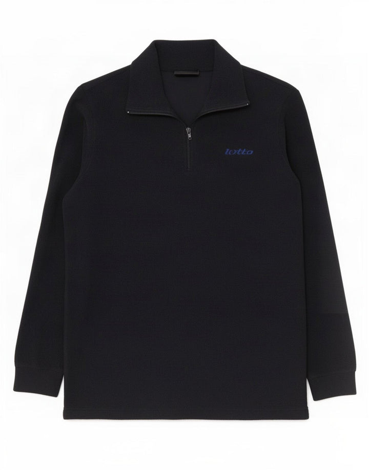 Lotto Herren-Fleecepullover mit Reißverschluss am Hals, mittleres Marineblau, Polyester