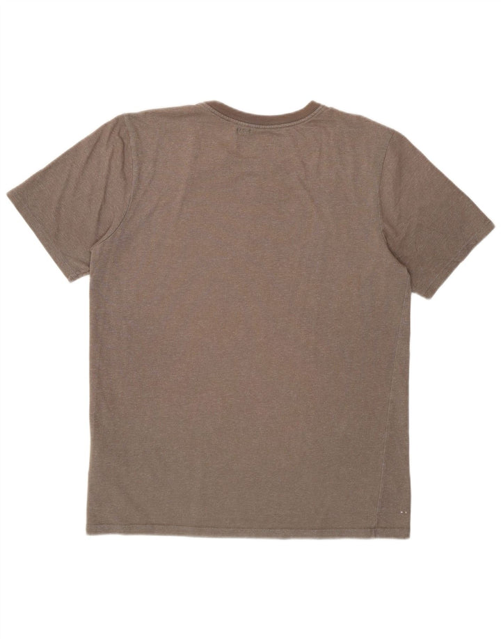 Nike Herren-T-Shirt mit sportlichem Schnitt und Grafik, Größe S, aus grauer Baumwolle